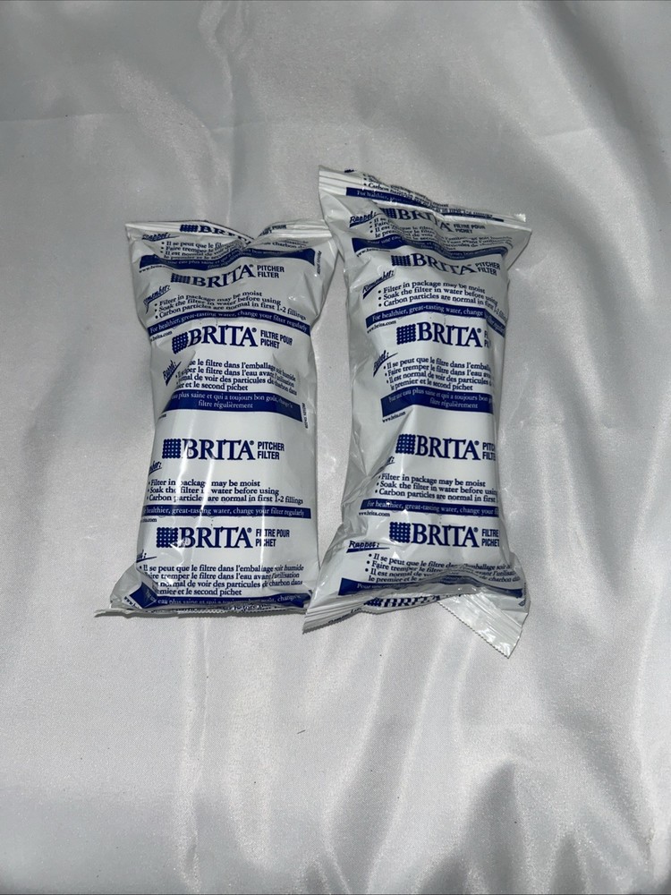 2-Pack Brita Pitcher Replacements Filters Fits All Brita Pitchers 2-Months/40Gal