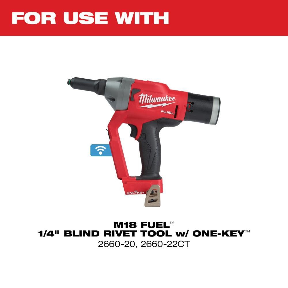 Milwaukee M18 Fuel 1/4Inch Blind Rivet Tool With One-Key Jaw Set gallery