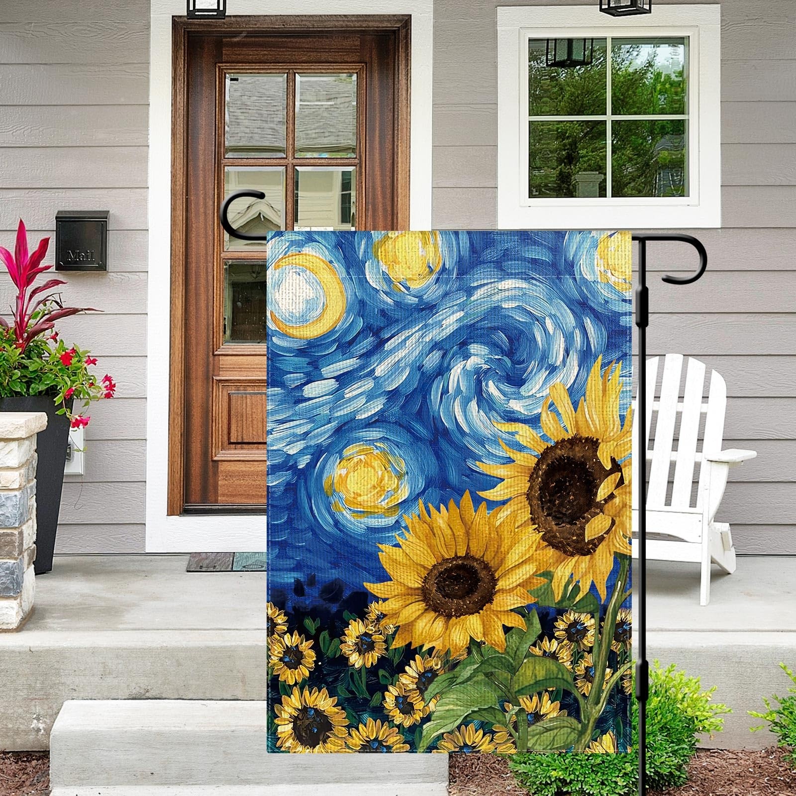 DLZDN Sunflower 18"L x 12"W, Multicolored (Yellow, Orange, Blue, Purple) gallery