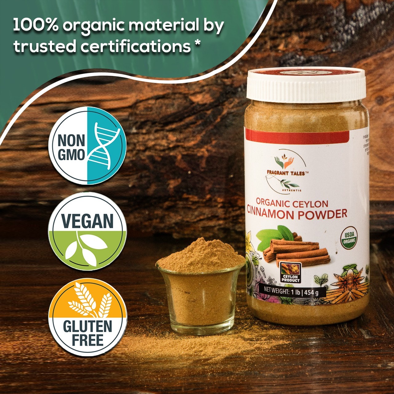 Organic Ceylon Cinnamon Powder, 7.04 Oz, 200 g - 2 Pack gallery