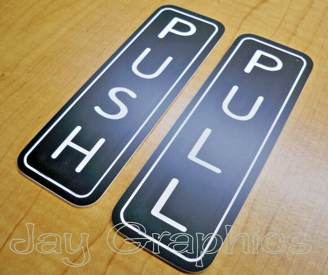 Engraved PUSH and PULL Office Door Signs | Business Plaques | Home Wall Plates gallery