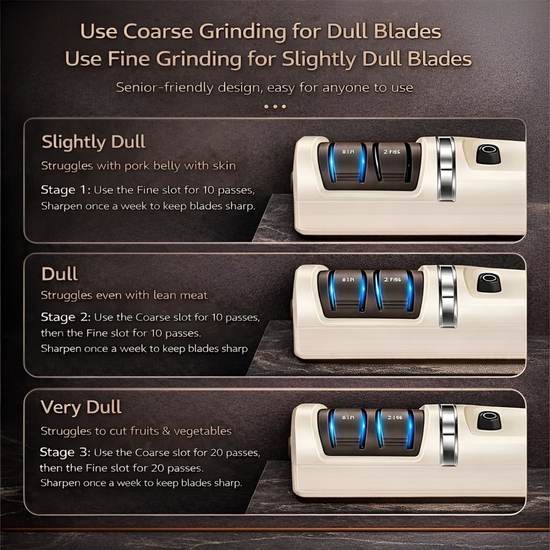 Cordless Electric Knife Sharpener 3 Stage Diamond Grinder USB Rechargeable US gallery