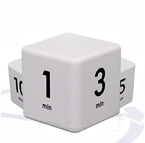 Cube Timer 1 3 5 10 Minutes - Flip Countdown Visual Timer for Time 1-3-15 gallery
