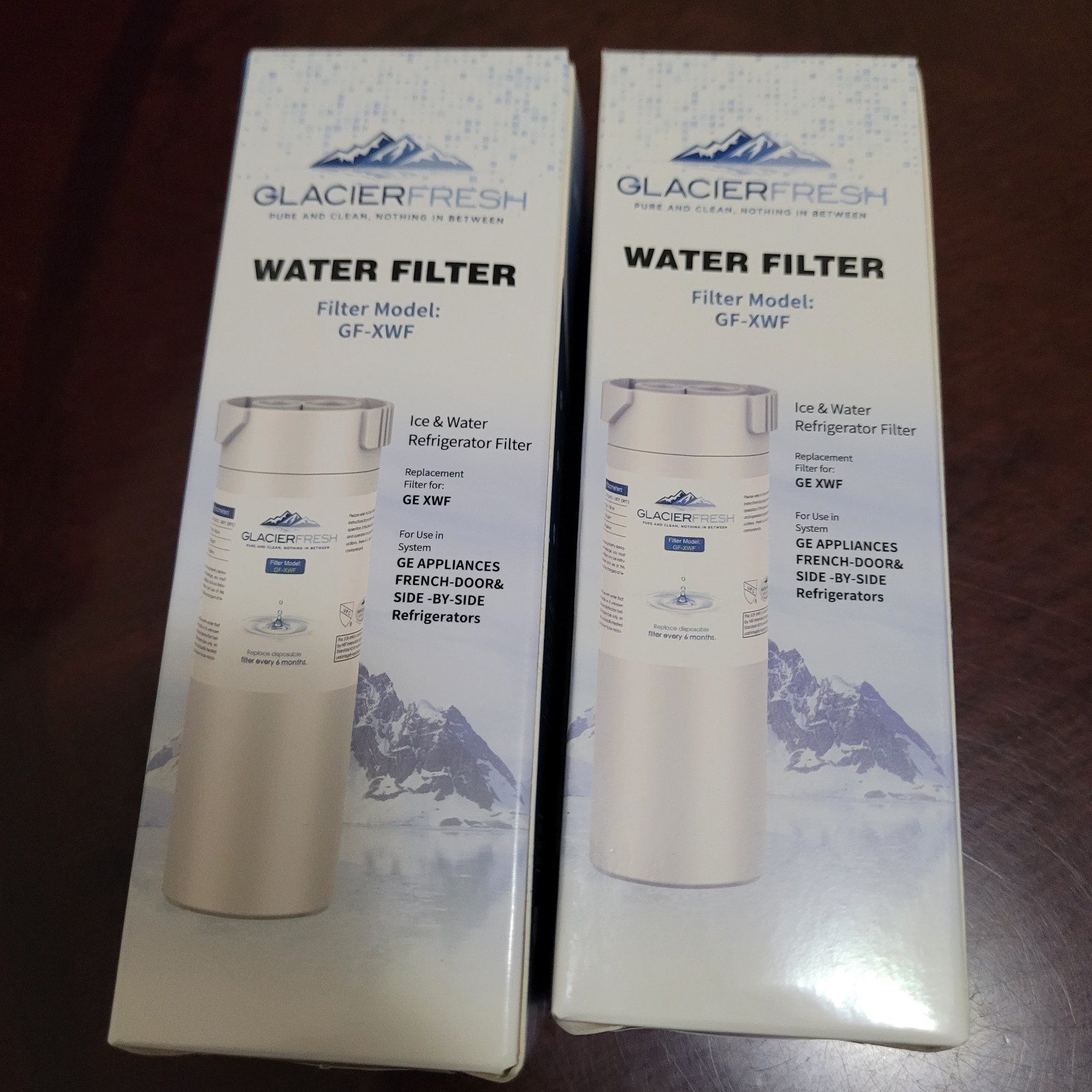 2 Pack Glacier Fresh GF-XWF Water Filter Replacement for GE XWF - New Sealed gallery