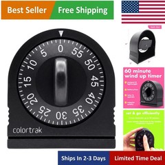 60 Minute Wind-Up Timer in Black – Simple, Durable, and No Batteries Required