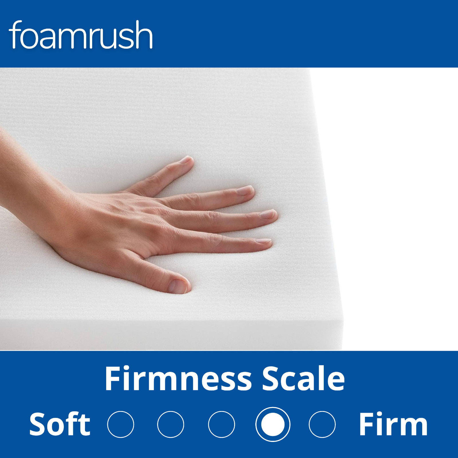 FoamRush 48" x 75" High Density Foam RV Mattress Replacement Medium Firm USA gallery