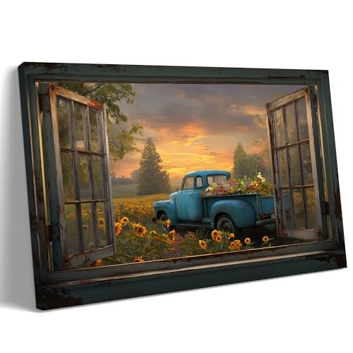 Farmhouse Window Canvas Wall Art, Open Rustic 18"L x 12"W Farmhouse Wall Art09 gallery