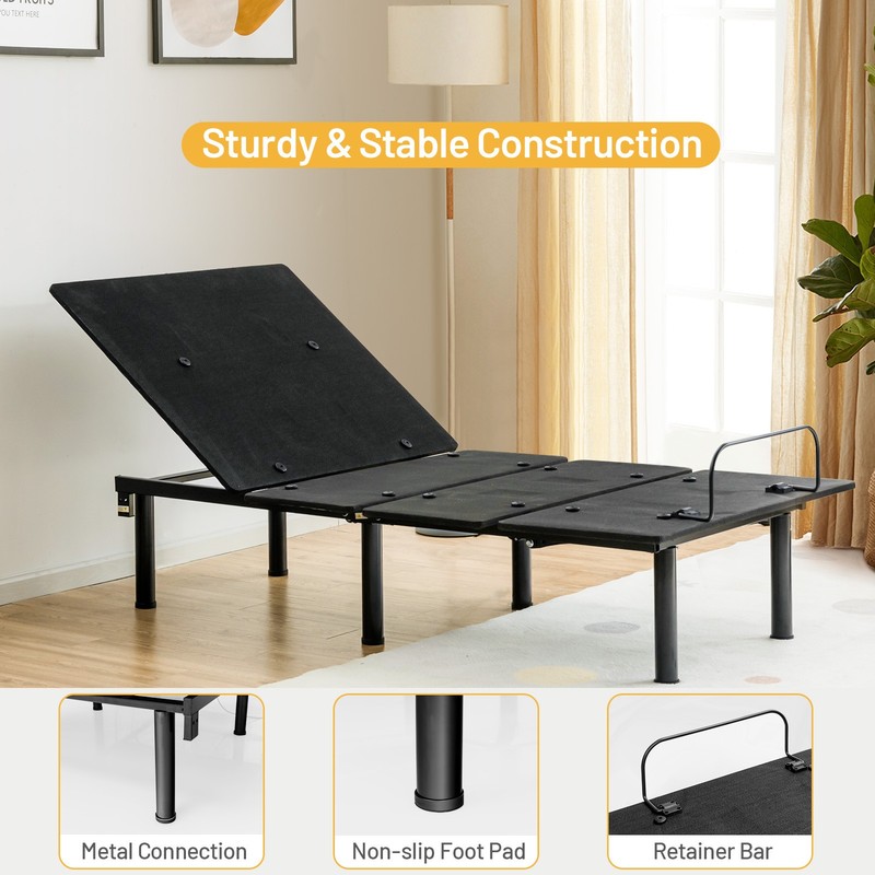 Electric Adjustable Bed Base Remote Control Dual USB Easy AssembleTwin XL gallery