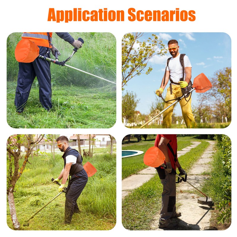 4Pcs Engine Covers Dustproof Waterproof Cover Wrap For Weedeater Trimmer Orange gallery