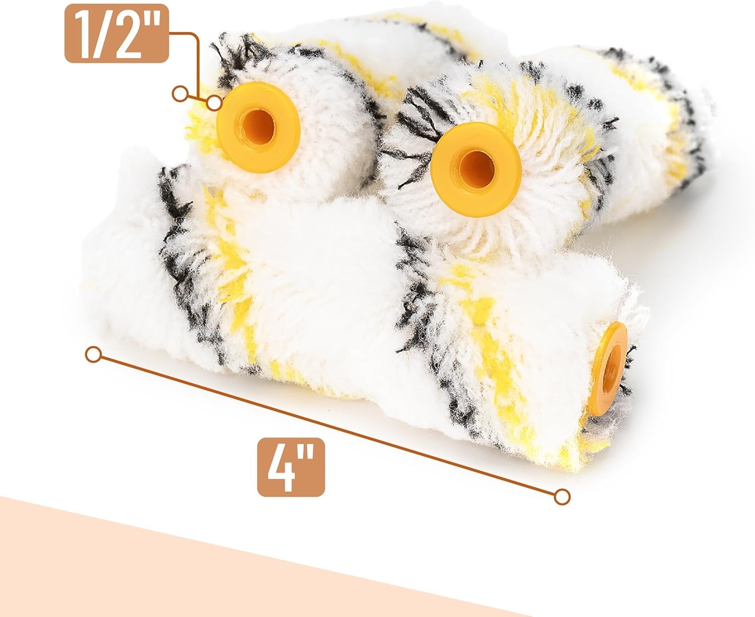 30 Pack Paint Roller Cover, 4 Inch High Density, Foam Roller, Synthetic Fibers gallery