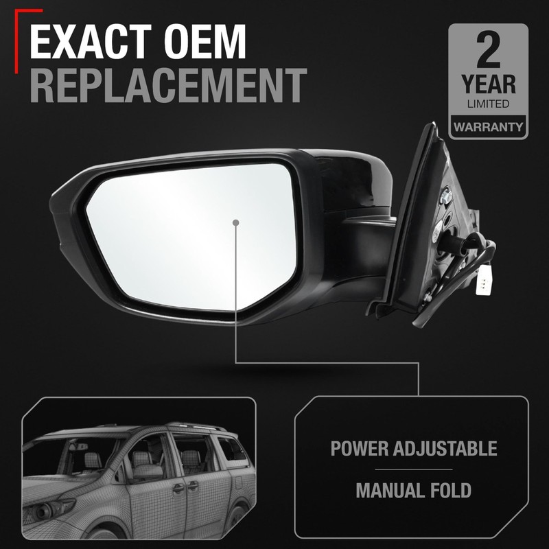 Driver Side Mirror Replacement - Compatible with 2017-2021 Honda Civic Sedan,... gallery