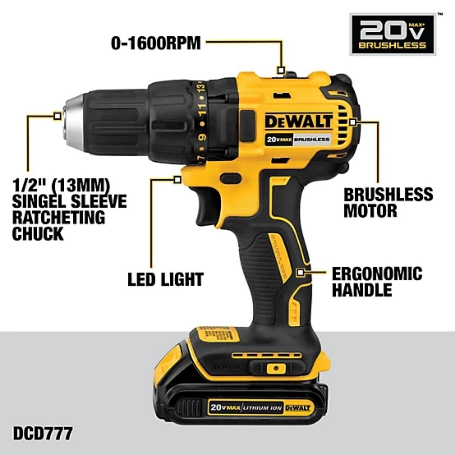 DeWalt DCK277D2 20V Max Brushless 2 Tool Combo Kit New gallery