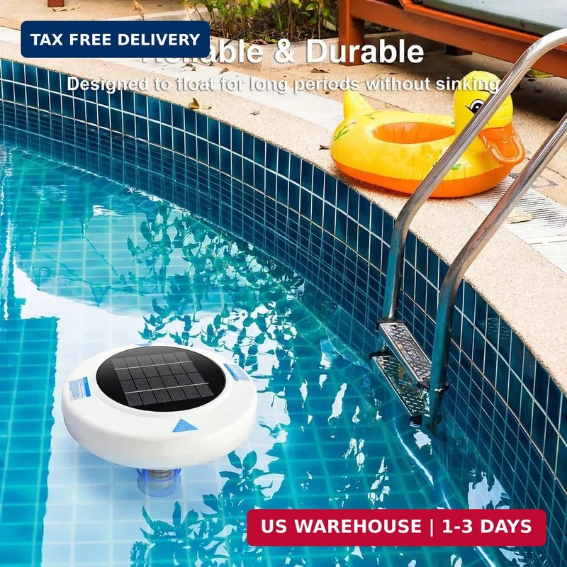 Solar Pool Ionizer for Inground & Above Ground Pools, Up to 45,000 Gallons, Floa gallery