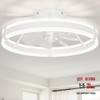 Bladeless Ceiling Fan with Lights,19.7'' 3000-6000K Dimmable 6 White-Style 2 gallery