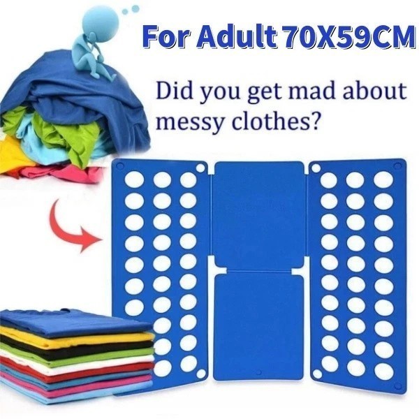 Adjustable T-Shirt Clothes Fast Folder Folding Board Laundry For Adult Organizer gallery