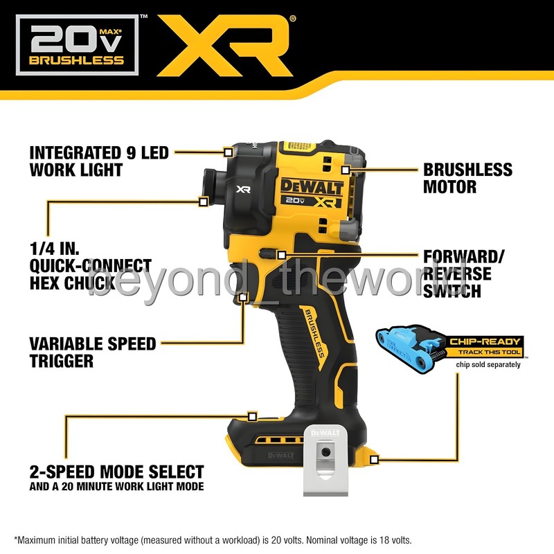 Dewalt DCF870 20V MAX Brushless Impact Driver (Bare Tool) gallery