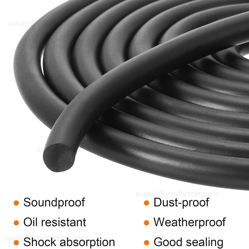 Solid Nitrile Rubber O-Ring Cord Oil Water Seal Gasket 1.5 to 50mm Dia Per Metre gallery