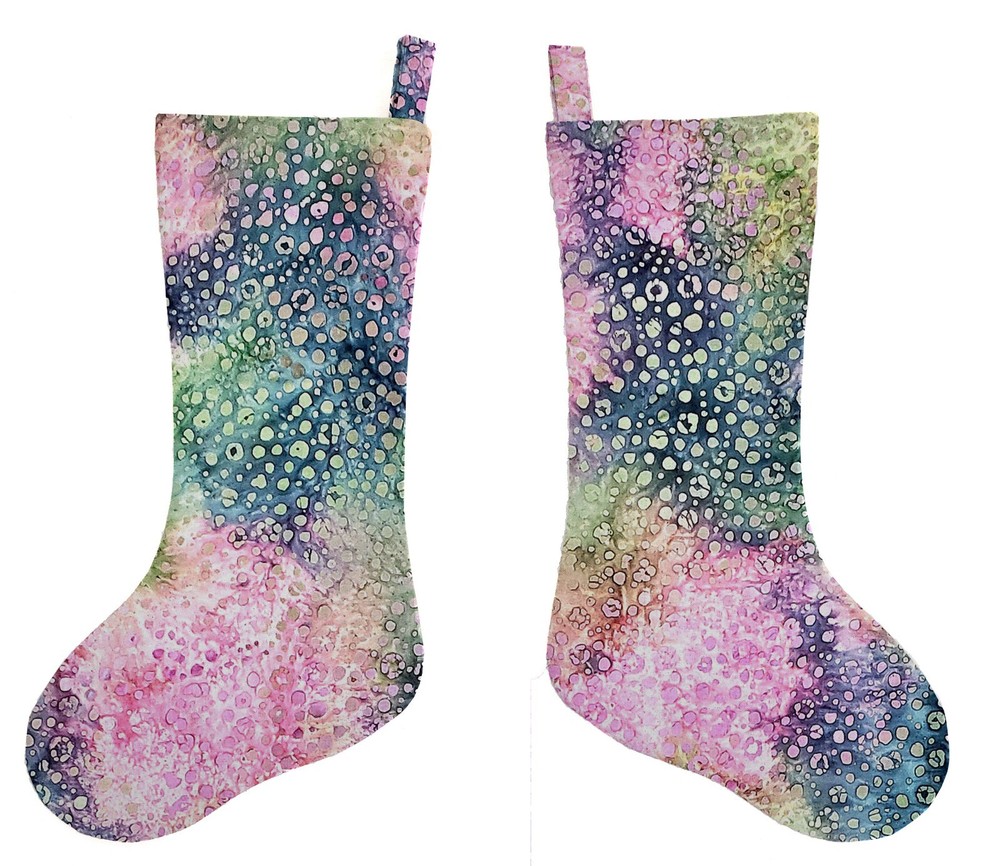 Batik Tie Dye Christmas Stocking