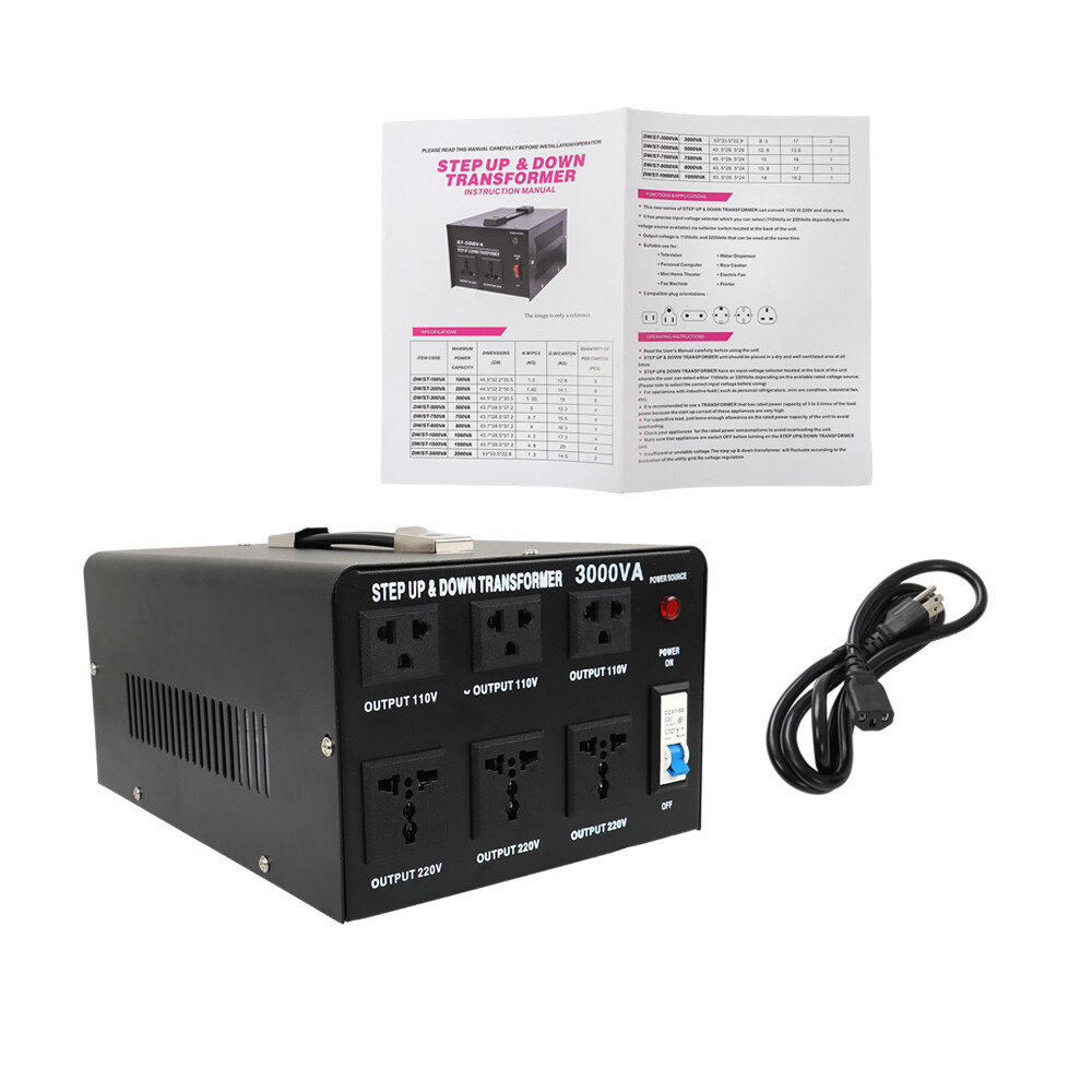 3000W Voltage Transformer Converter Step Up/Down 110-120V to 220-240V New gallery
