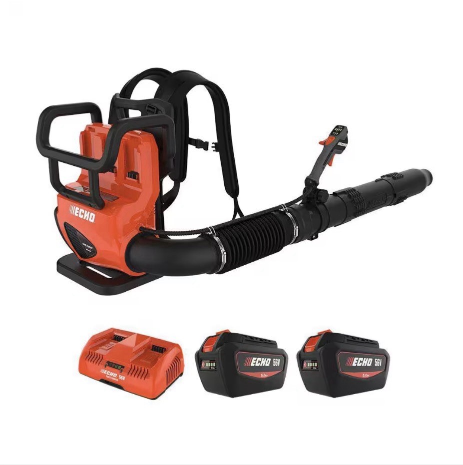 BRAND NEW IN BOX 56V Cordless Backpack Blower 2 Batteries & Dual Charger gallery