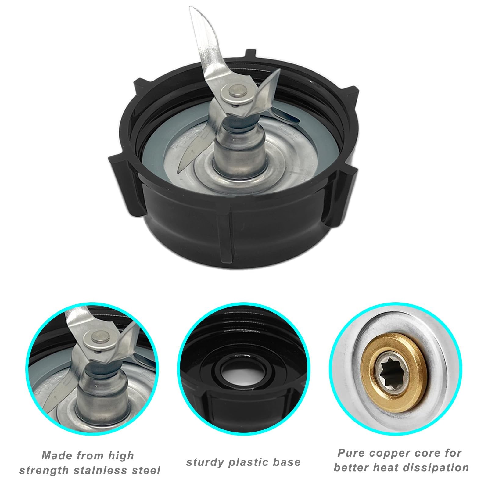 for Oster Blender Replacement Parts Blender Ice Crusher Blade with Jar Base C... gallery
