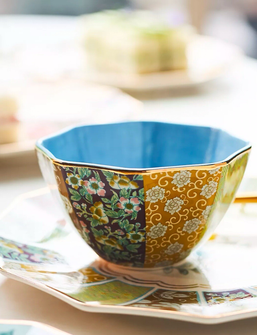 NEW Anthropologie 4x Bibi Hand painted Stoneware Nut Bowls-Green See Details gallery