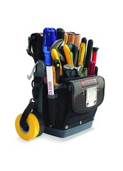 Tool Pouch with Hard Plastic Base, Multiple Pockets for Contractors