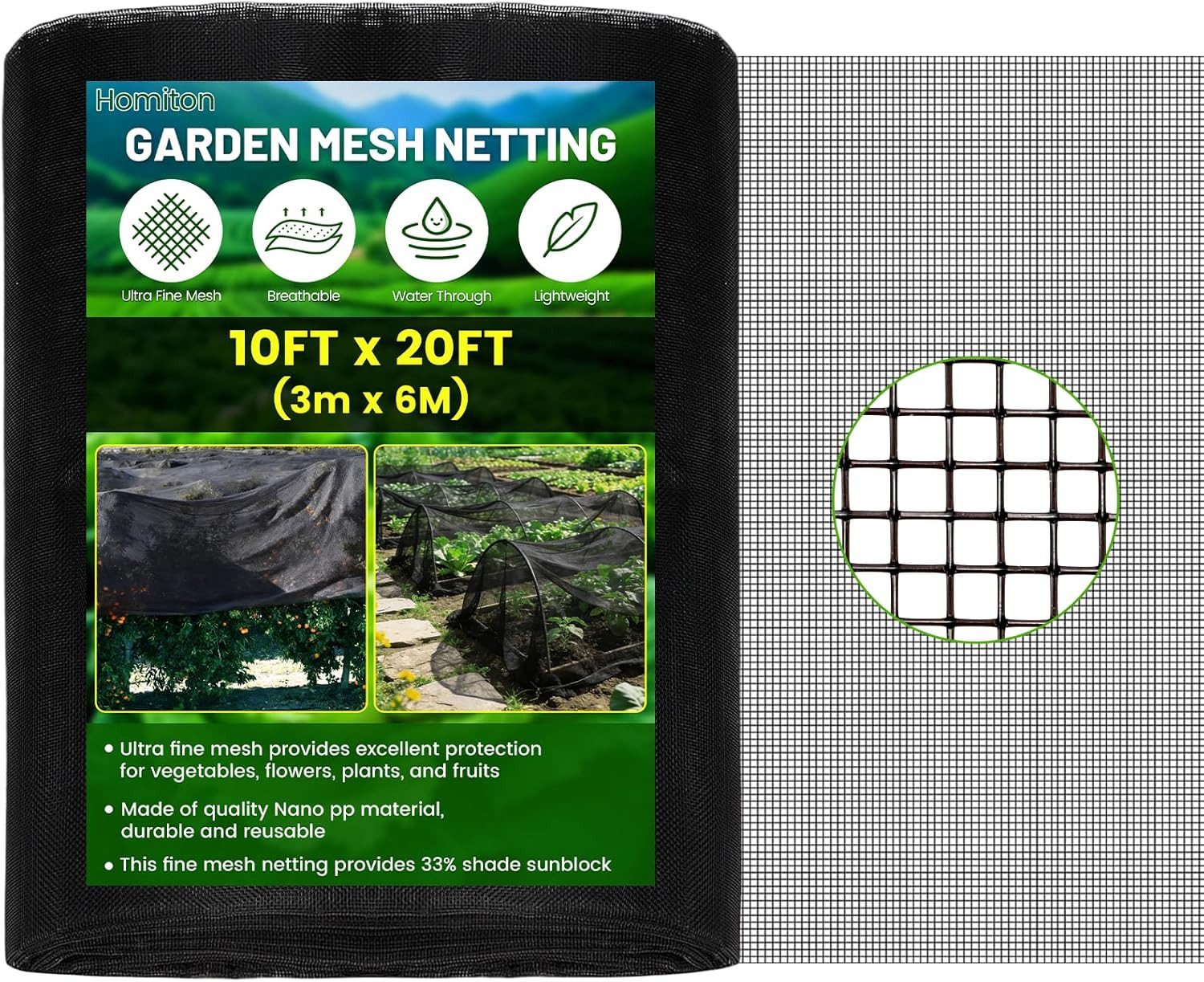 Stronger Garden Mesh Netting, 10 X 20 FT Ultra Fine Nano PP Plant Covers, Small gallery