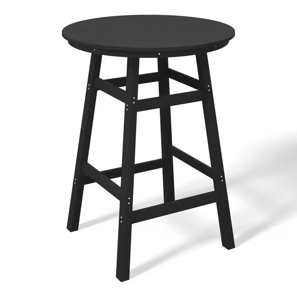 Laguna 35 In. round HDPE Plastic All Weather Bar Height High Top Bistro Outdoor gallery