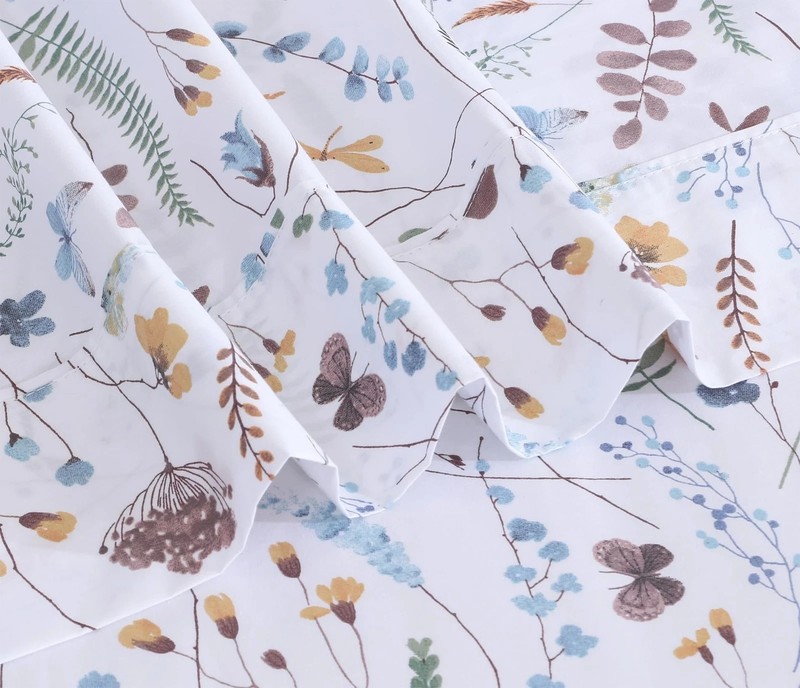 100% Cotton Sheets - Crispy Cooling Percale Sheets for Full Size Bed, Breathable gallery