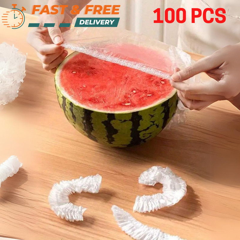 100Pcs Transparent Plastic Wrap for Fruits, Bowls, Cups - Ideal for Kitchen Use gallery