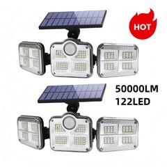 2 Pack LED Motion Sensor Solar Lights Outdoor IP65 Waterproof Security Lamp New