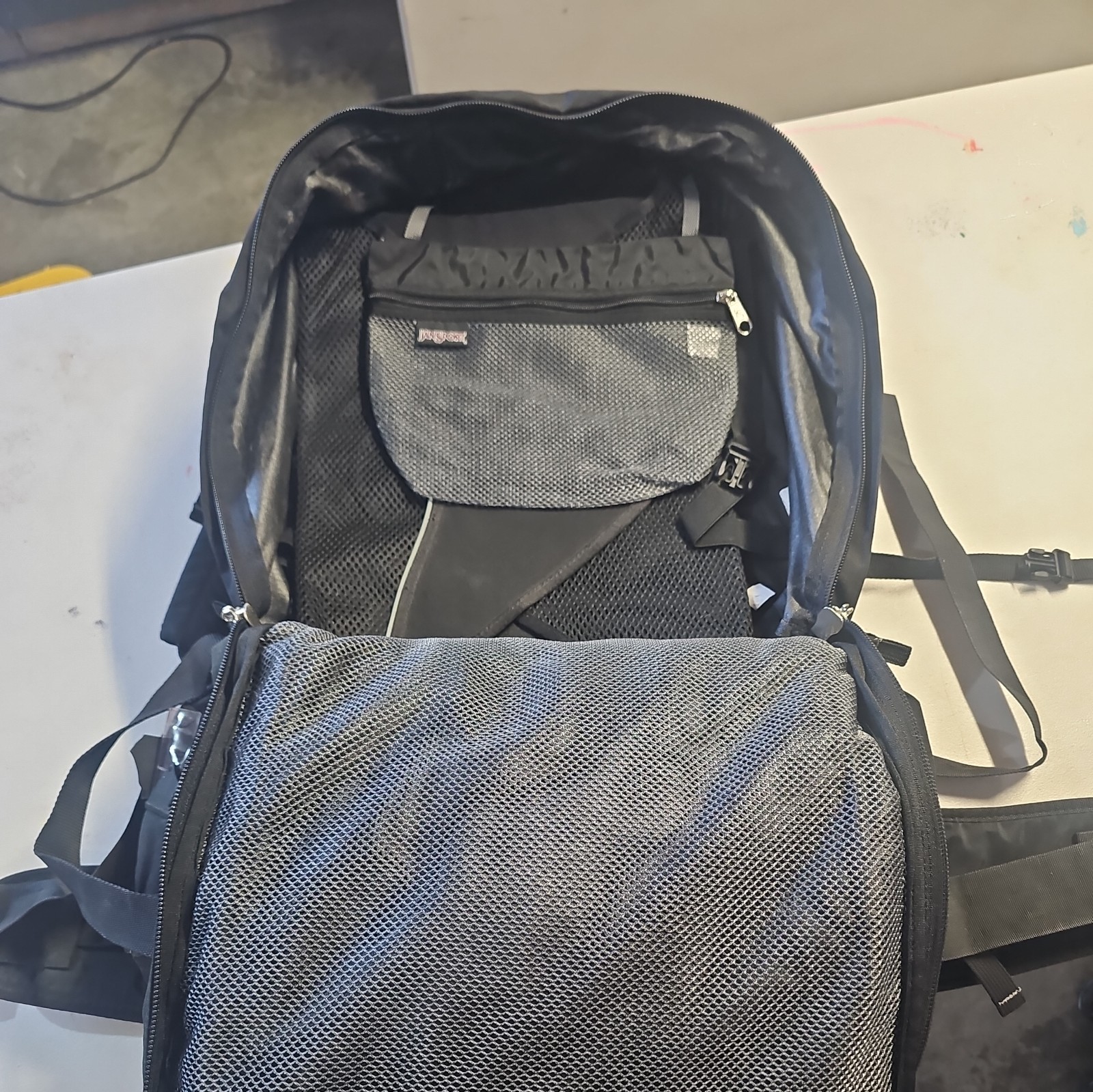 Jansport TALL Internal  XL Backpack Black Hiking Backpack  3