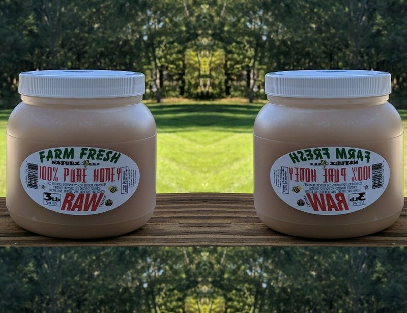RAW HONEY CLOVER (2 Jars = 6Lbs) 3 LBS Ea 100% PURE RAW gallery