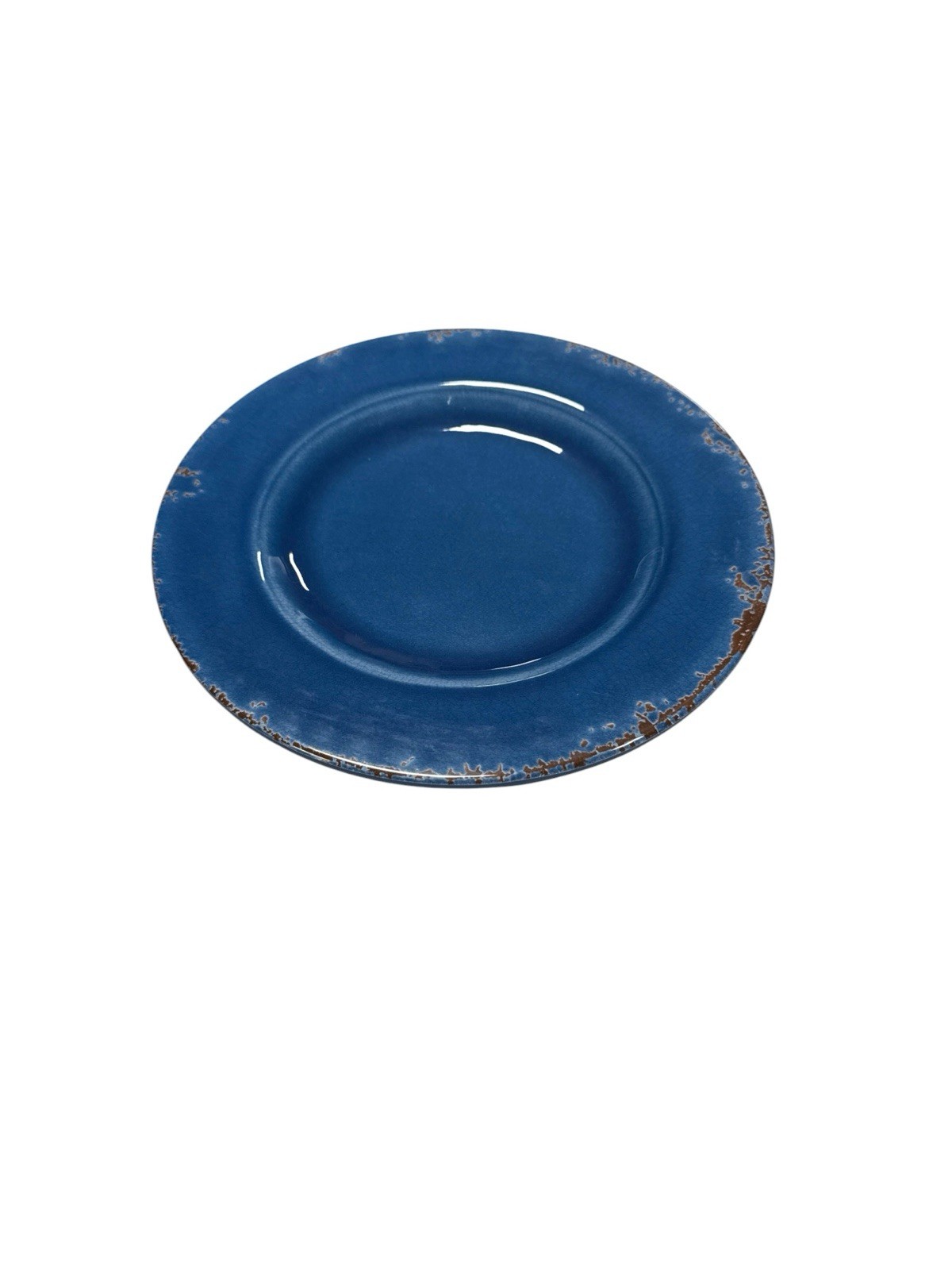 WILLIAMS SONOMA RUSTIC AZURE BLUE MELAMINE SALAD PLATE 8.5" *LOT OF 12 *NEW gallery