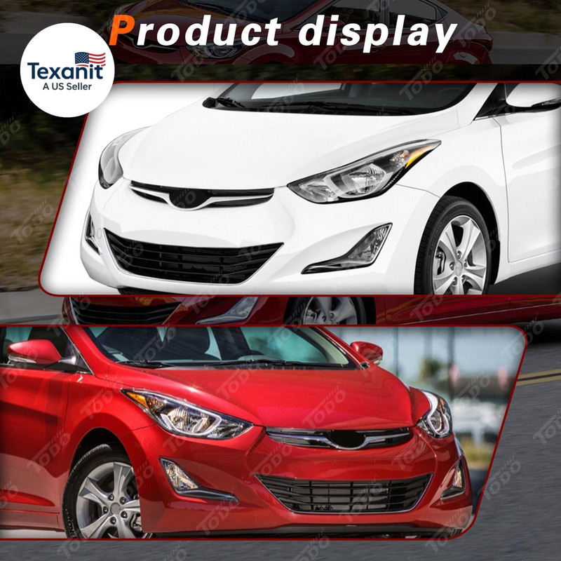 Headlights Assembly Compatible with 2014 2015 2016 Hyundai Elantra, USA-BUILT He gallery