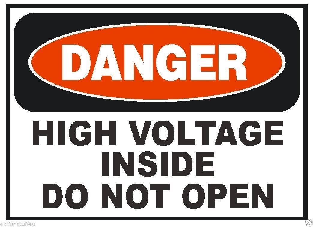 Danger High Voltage Inside OSHA Safety Sign Decal Sticker Label D279 gallery