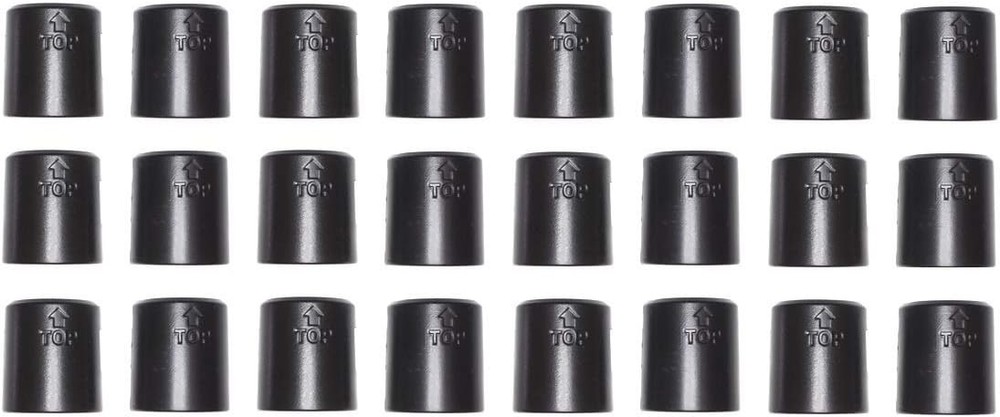 JSP Manufacturing 1" Diameter Post Wire Shelf Clips Shelving Medium, Black