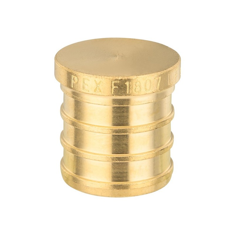 5 PCS EFIELD 1-inch PEX Plug (End Cap) Brass Crimp Fittings, Lead Free gallery