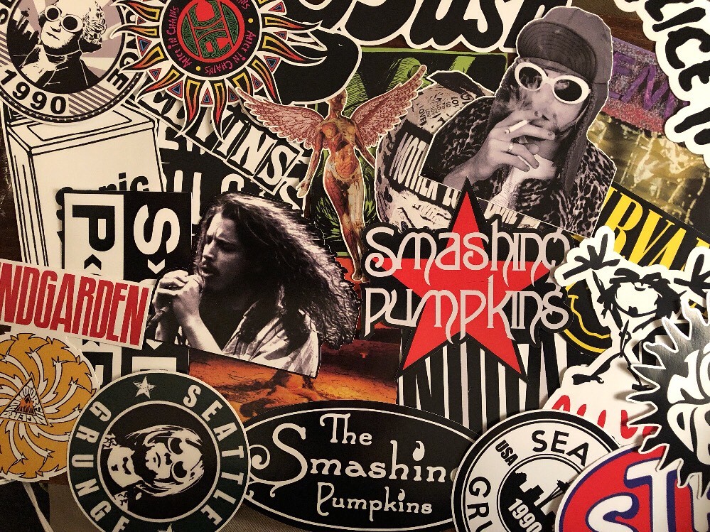 Grunge Rock Sticker Lot - Kurt Cobain Sub Pop Records Stone Temple Pilots gallery
