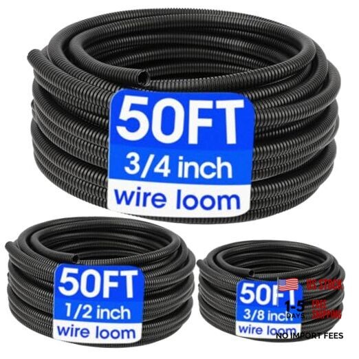 Wire Loom 3/8", 1/2", 3/4 Inch x 50 FT, Split Wire 3/8", 1/2", 3/4" - 50 ft gallery