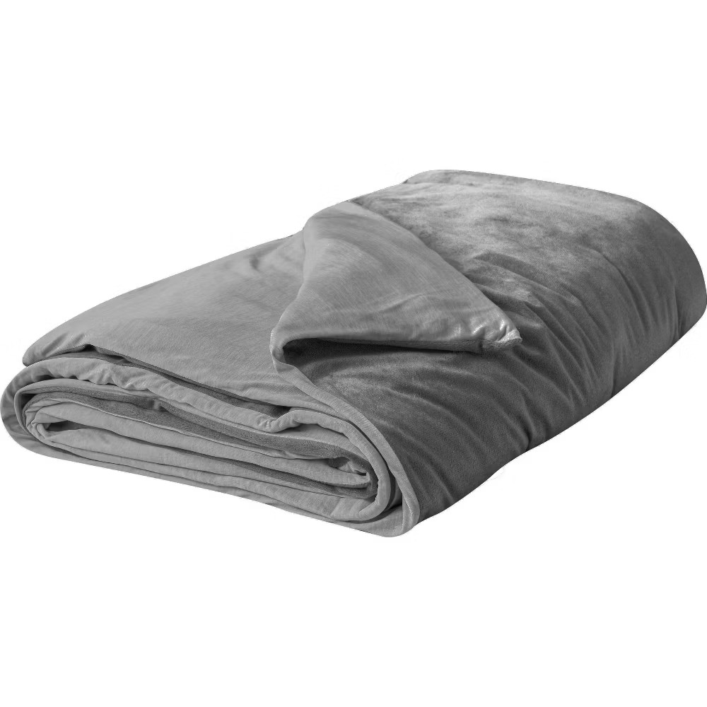 48"x72" 15lbs Temperature Balancing Weighted Blanket Gray - Tranquility gallery