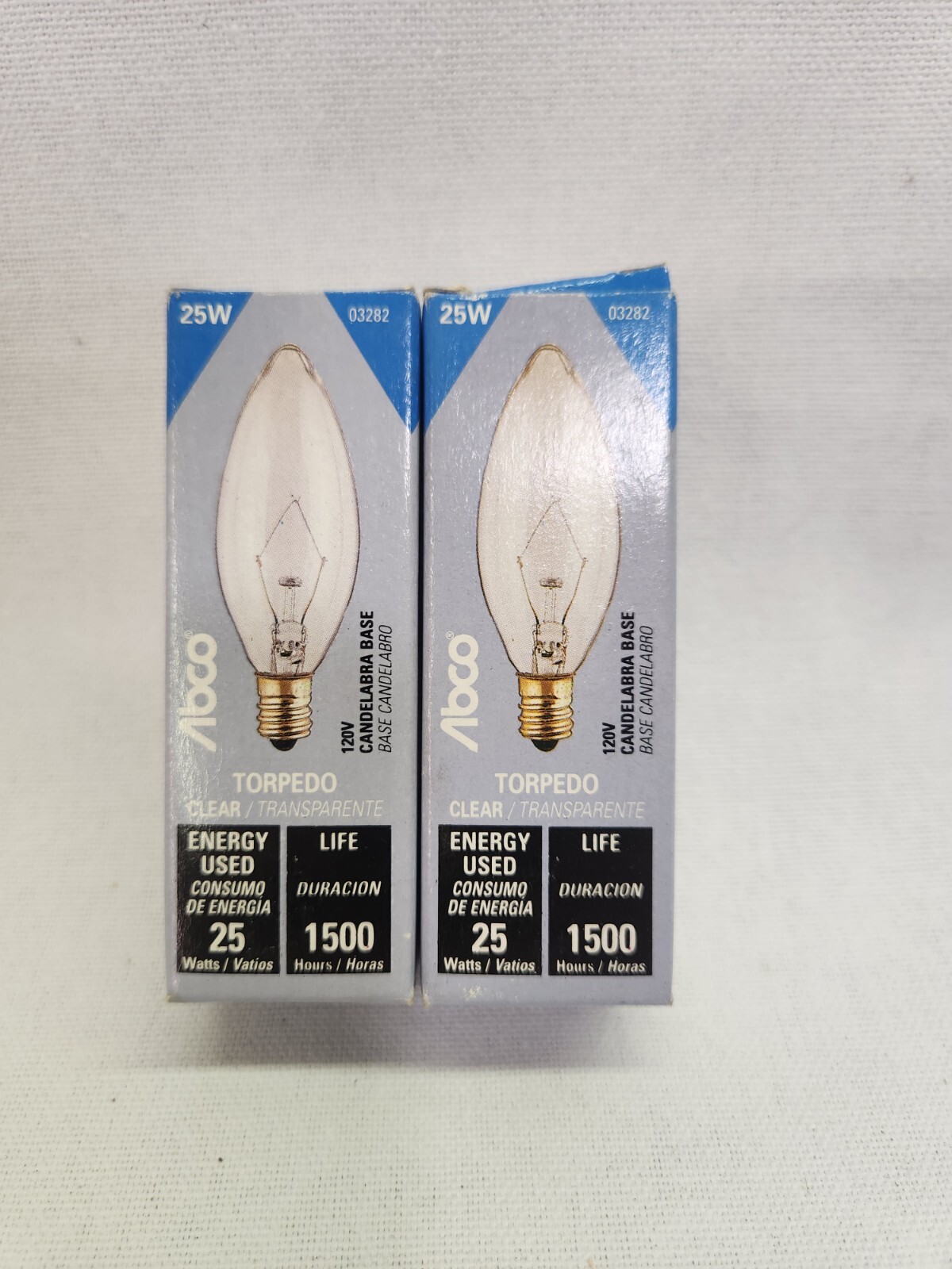 Abco Torpedo Candelabra Base 03282 120V, 25W. 2 Bulbs gallery