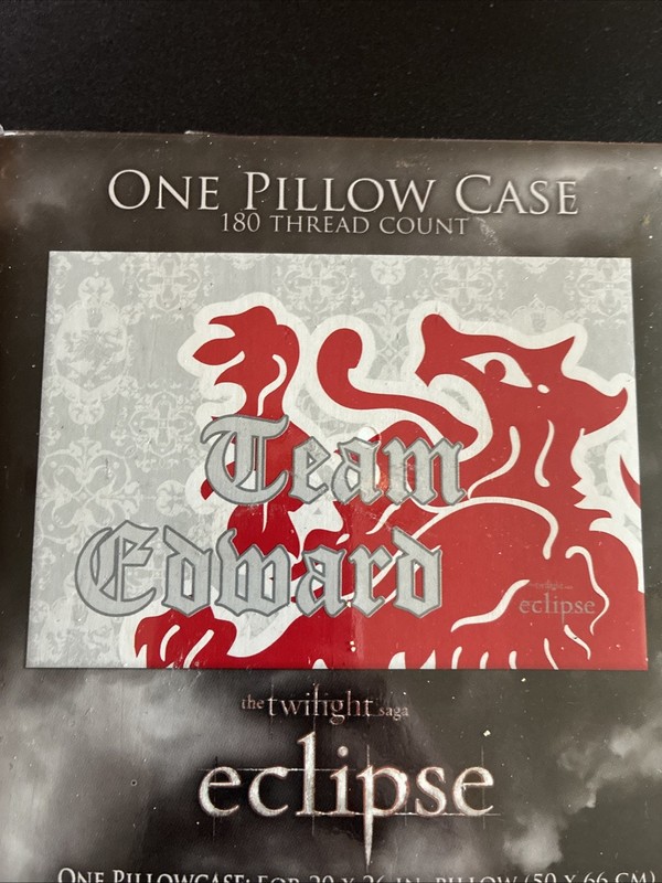 Twilight Eclipse Team Edward Double Sided Pillow Case NEW gallery