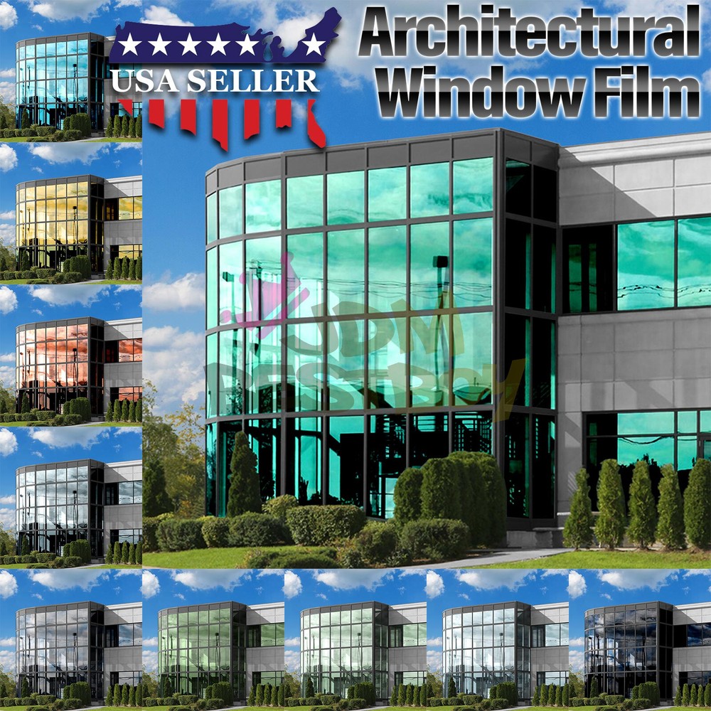 Window Tint One Way Mirror (Chrome Style ONLY) UV Heat Reflective Home Office
