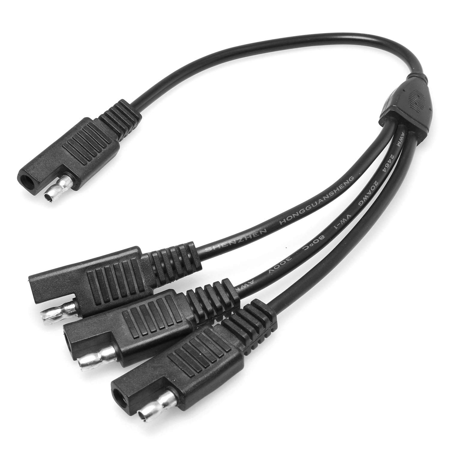 DGZZI SAE Power Extension Cable 35cm 18AWG Y Splitter 1 to 3 Connector 2 Pin ... gallery