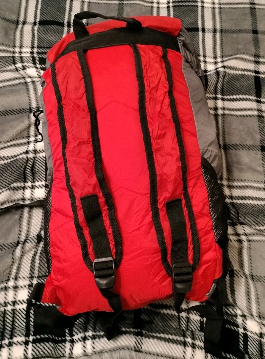 Aldi Packable Backpack Red Foldable Hiking Bag Foldable 4
