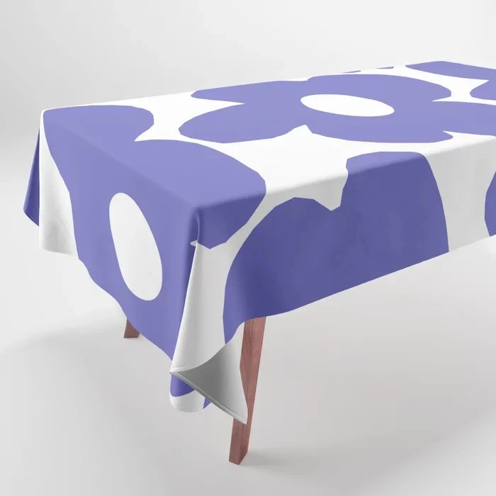 Simple Colorful Flower Petal Pattern Printed Tablecloth Home Decor Rectangle Par gallery