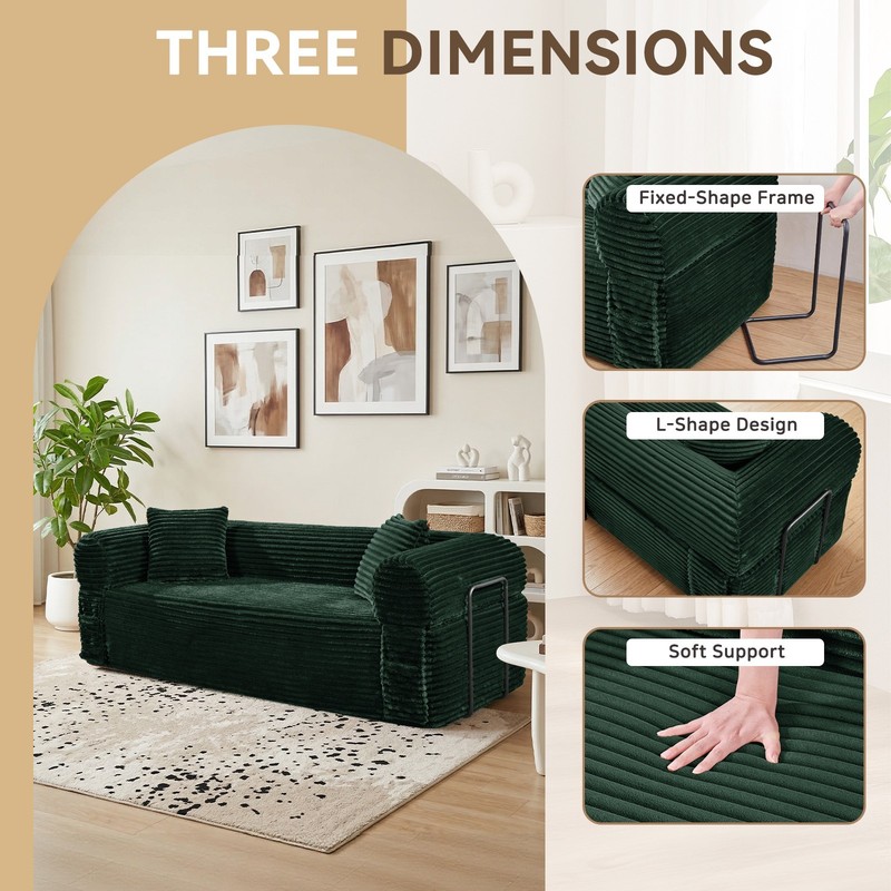 Compression Sofa-Convertible Sleeper Sofa Bed,Floor Couch with Fixed-Shape Frame gallery