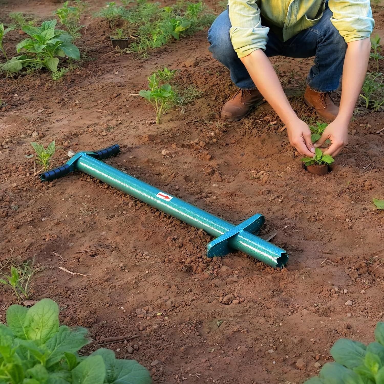 Sod Plugger Bulb Planter Planting Tool, Easy to Assemble Garden Trasnplanter wit gallery